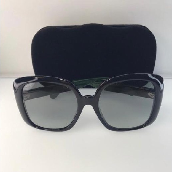 New - Gucci Black Grey Square Ladies Gg0714sa 001 56 Sunglasses - Picture 4 of 12